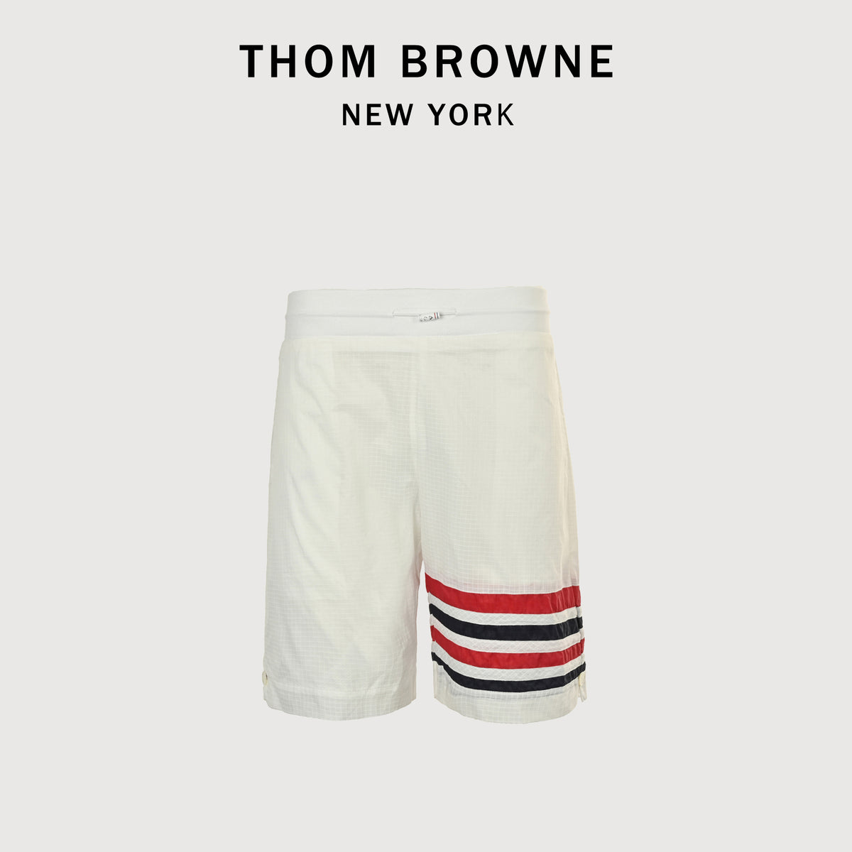 Thom Browne Double-Layer Woven 4-Bar UV-Protection Shorts — 25SS