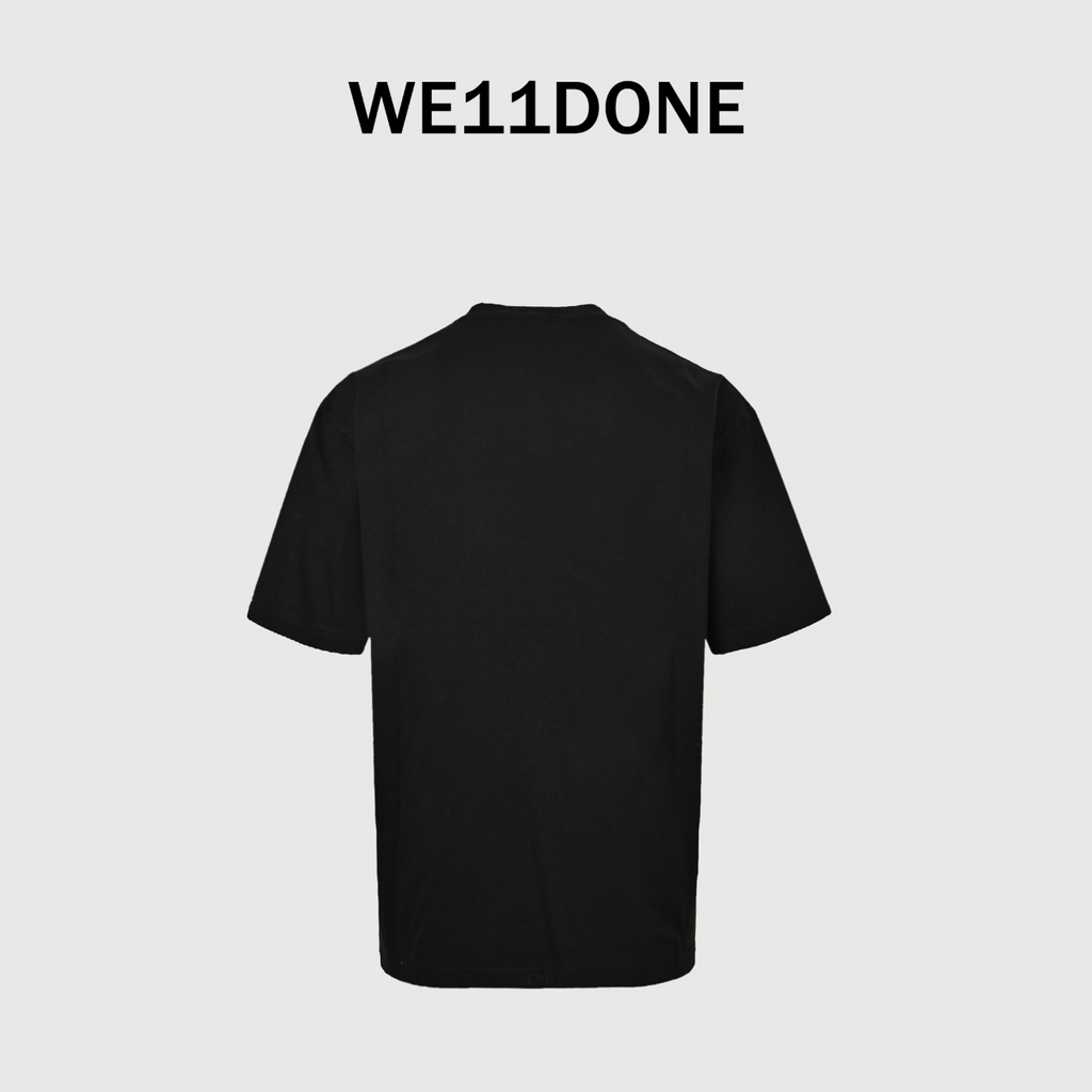 WE11DONE Flame Phantom Logo Print Short Sleeve T-Shirt — 25SS