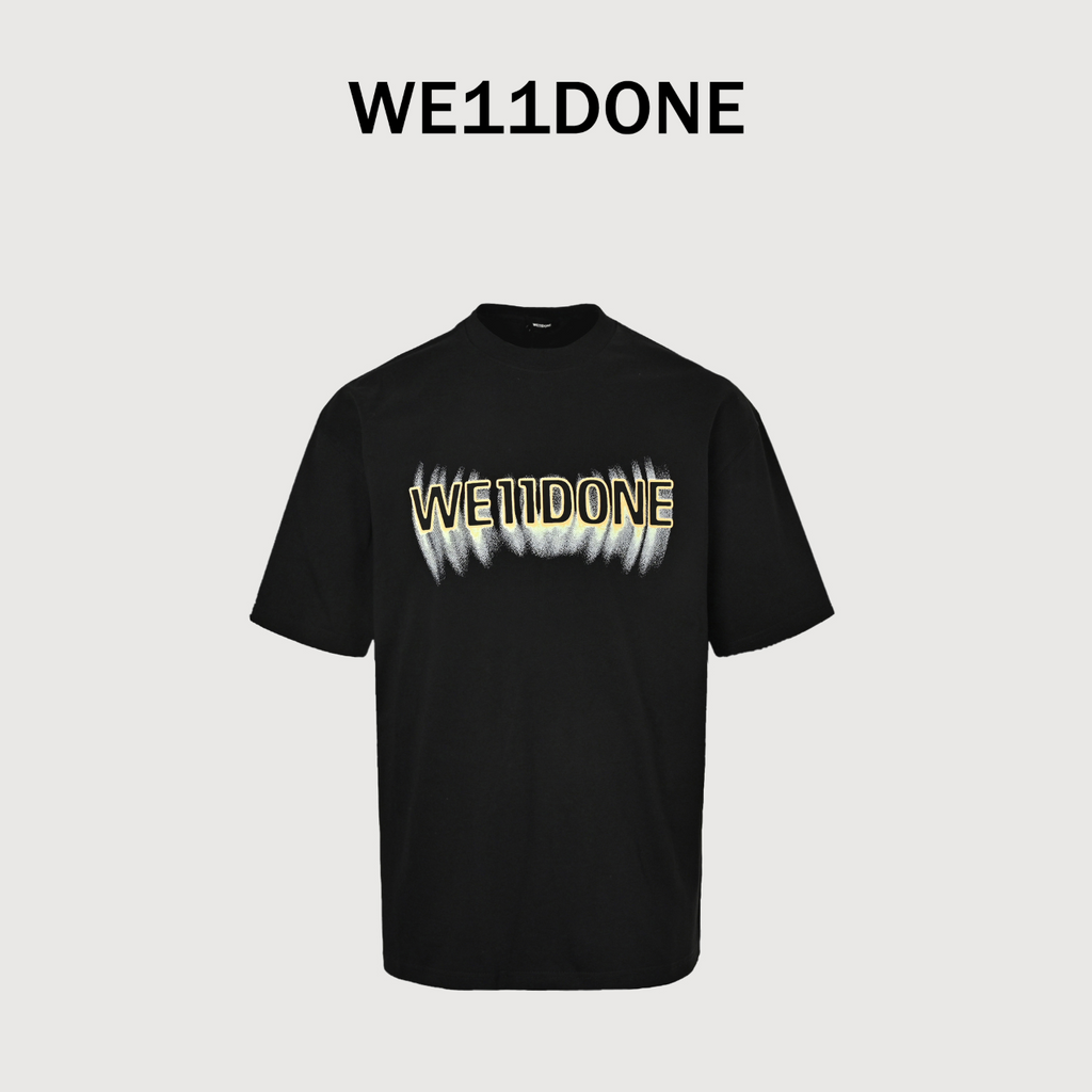 WE11DONE Flame Phantom Logo Print Short Sleeve T-Shirt — 25SS
