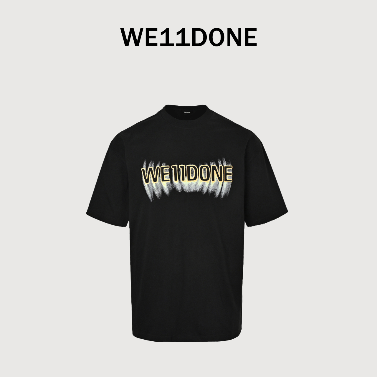 WE11DONE Flame Phantom Logo Print Short Sleeve T-Shirt — 25SS
