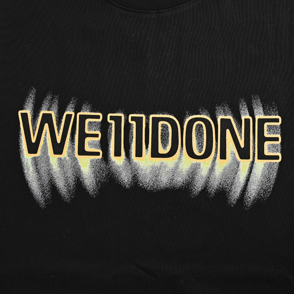 WE11DONE Flame Phantom Logo Print Short Sleeve T-Shirt — 25SS