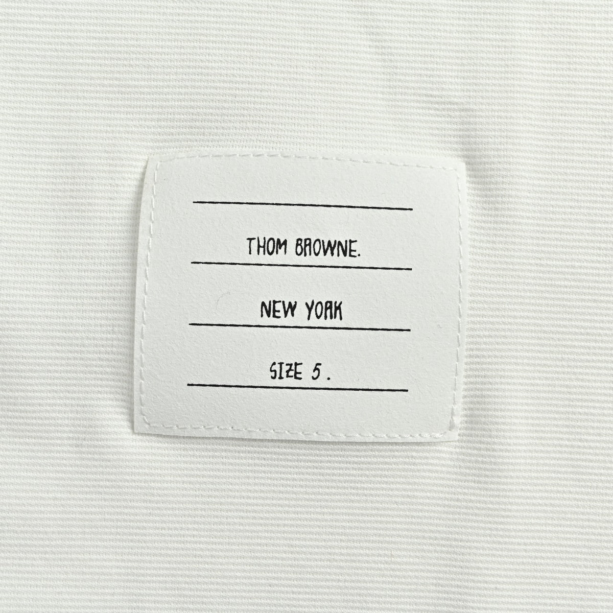 Thom Browne TB Red Stripe Yarn-Dyed Crewneck Short Sleeve T-Shirt