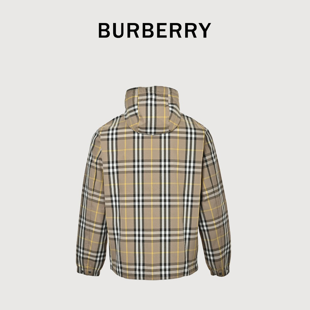 Burberry BBR Large Check Reversible Hooded Windbreaker
