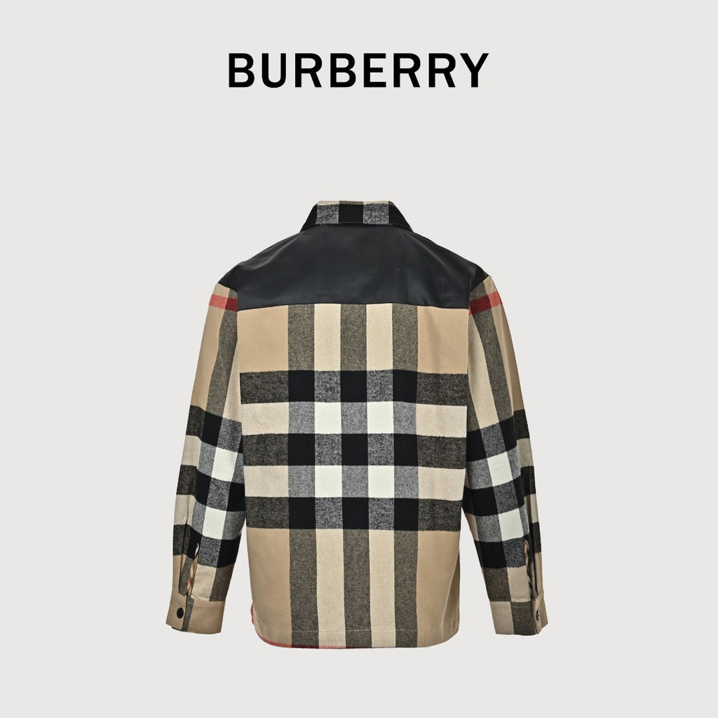 Burberry BBR Panelled Check Shirt Jacket