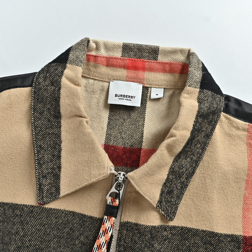 Burberry BBR Panelled Check Shirt Jacket