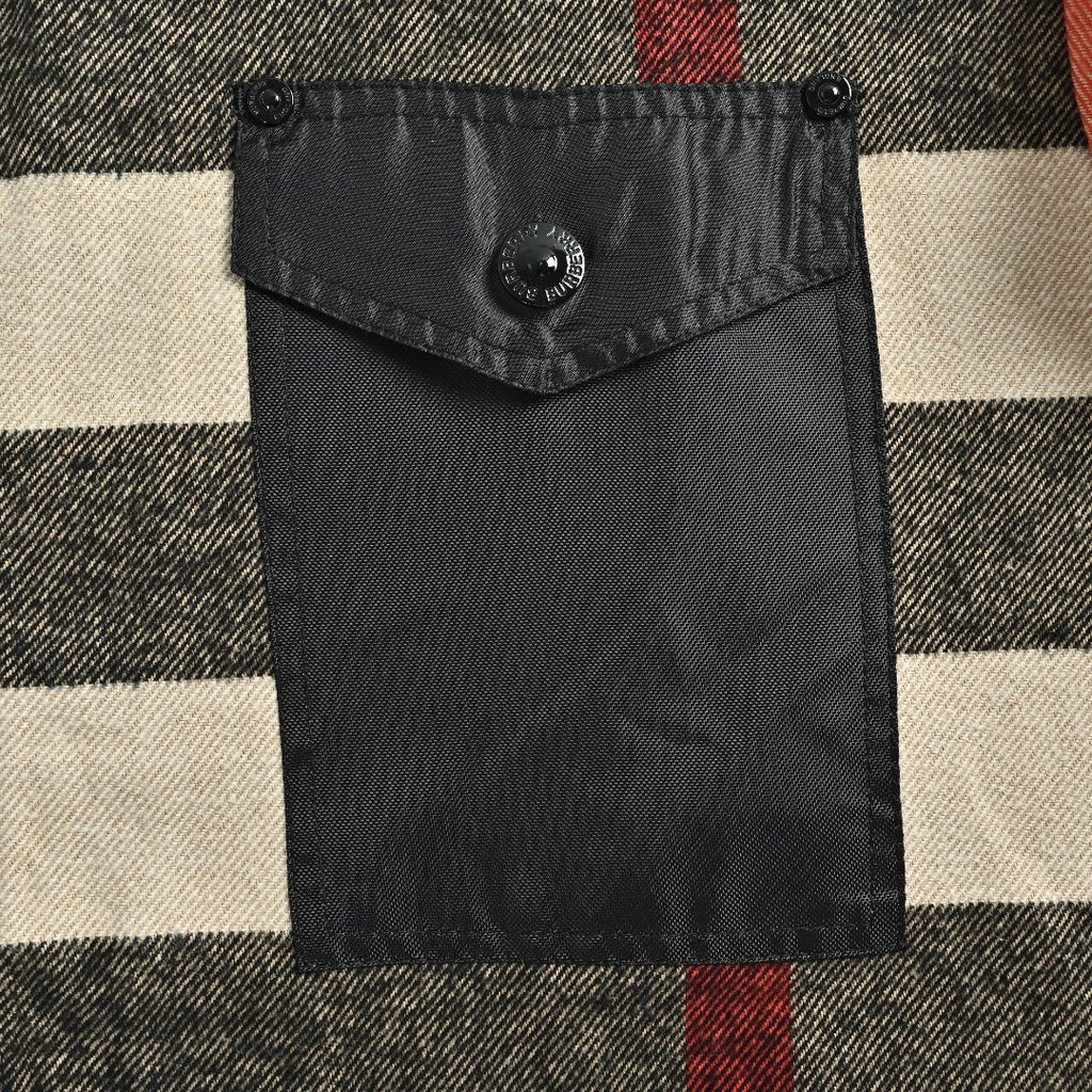 Burberry BBR Panelled Check Shirt Jacket