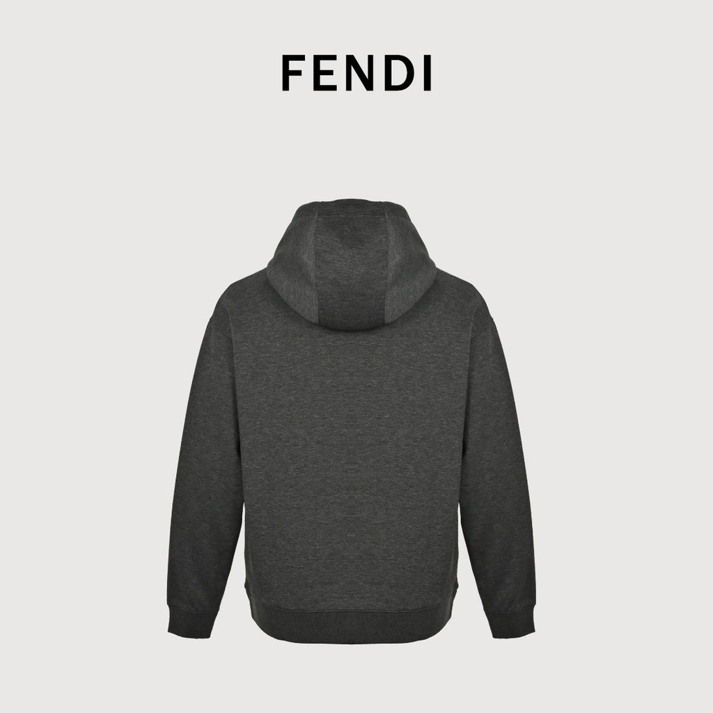 Fendi FD FF Embroidered Hoodie Sweatshirt