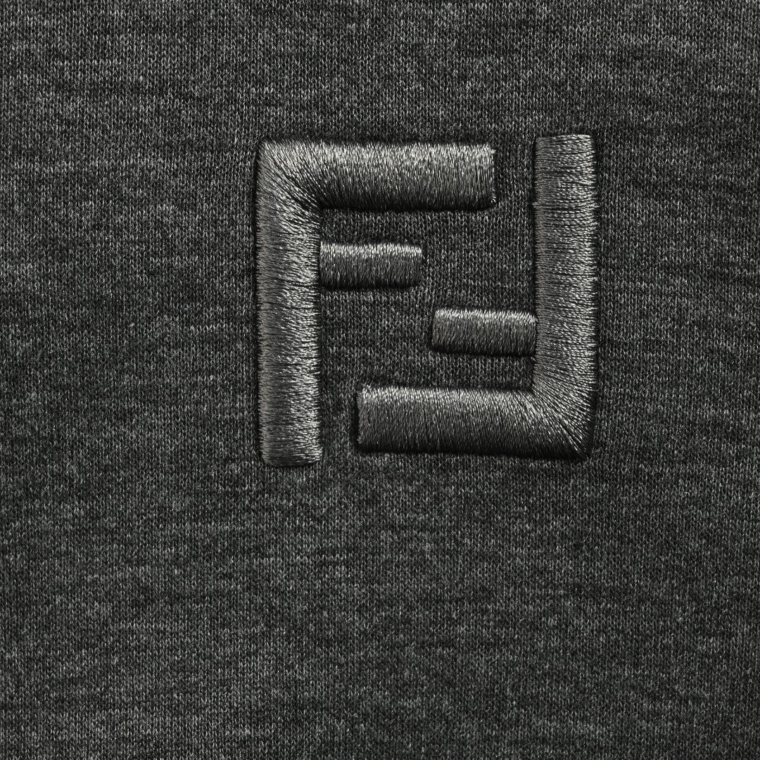 Fendi FD FF Embroidered Hoodie Sweatshirt