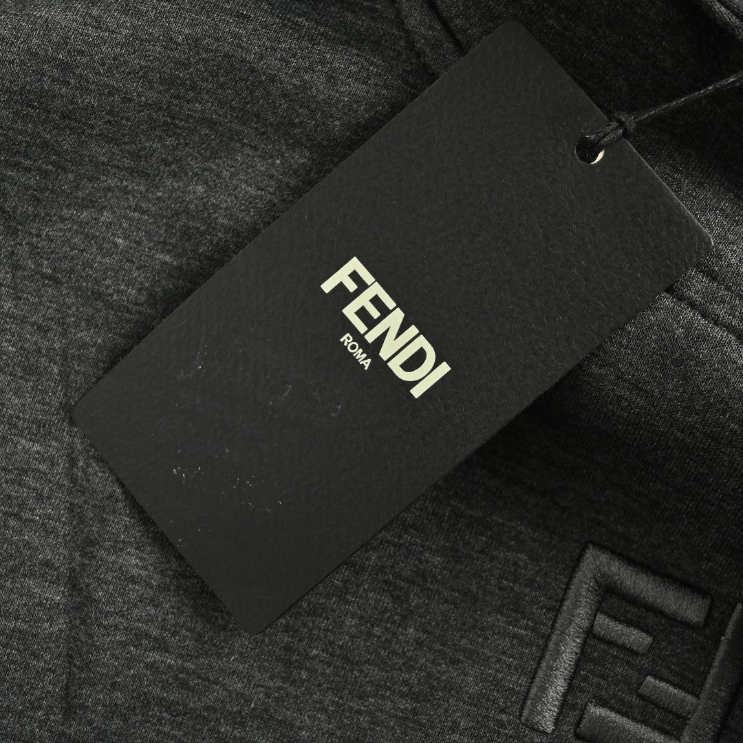 Fendi FD FF Embroidered Hoodie Sweatshirt