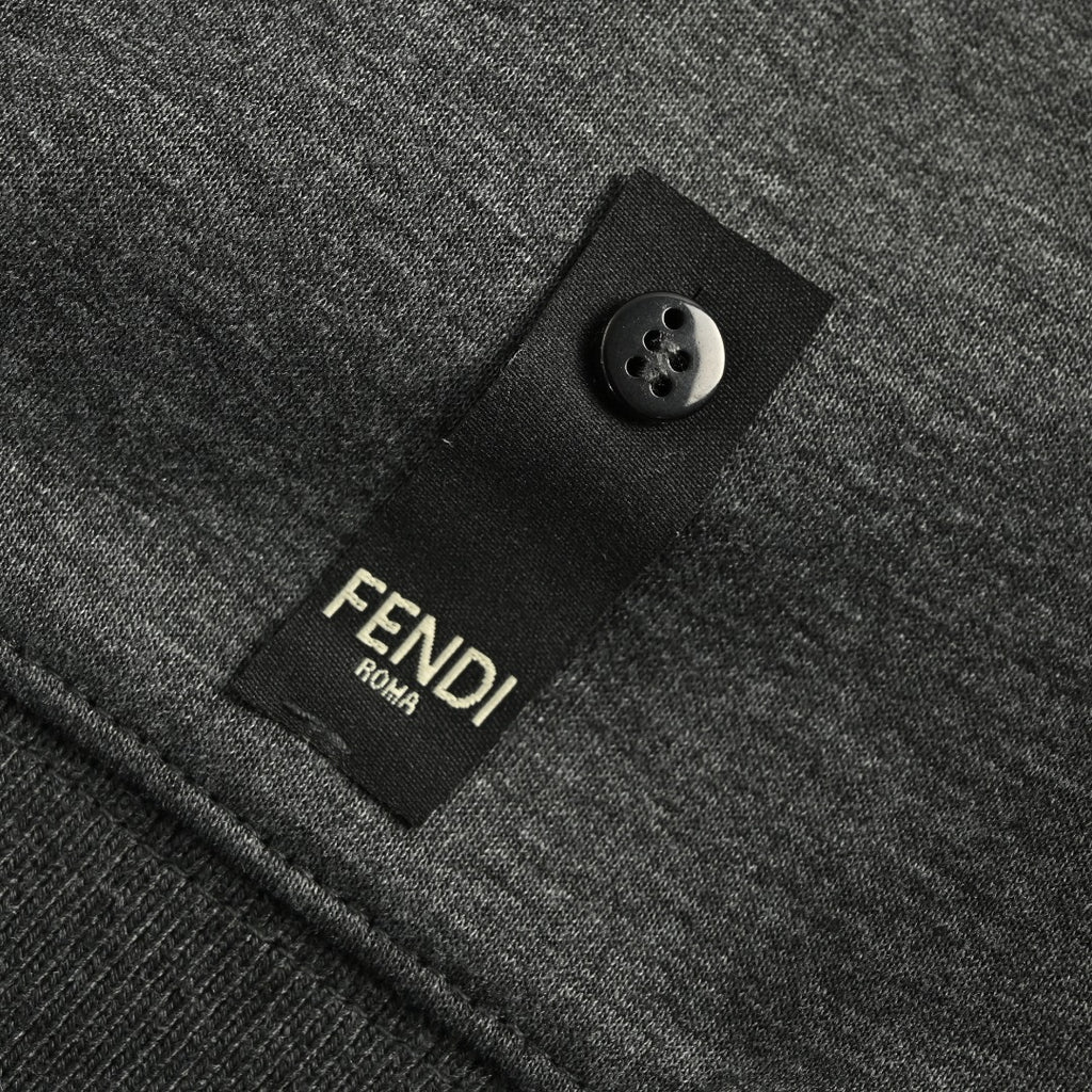 Fendi FD FF Embroidered Hoodie Sweatshirt