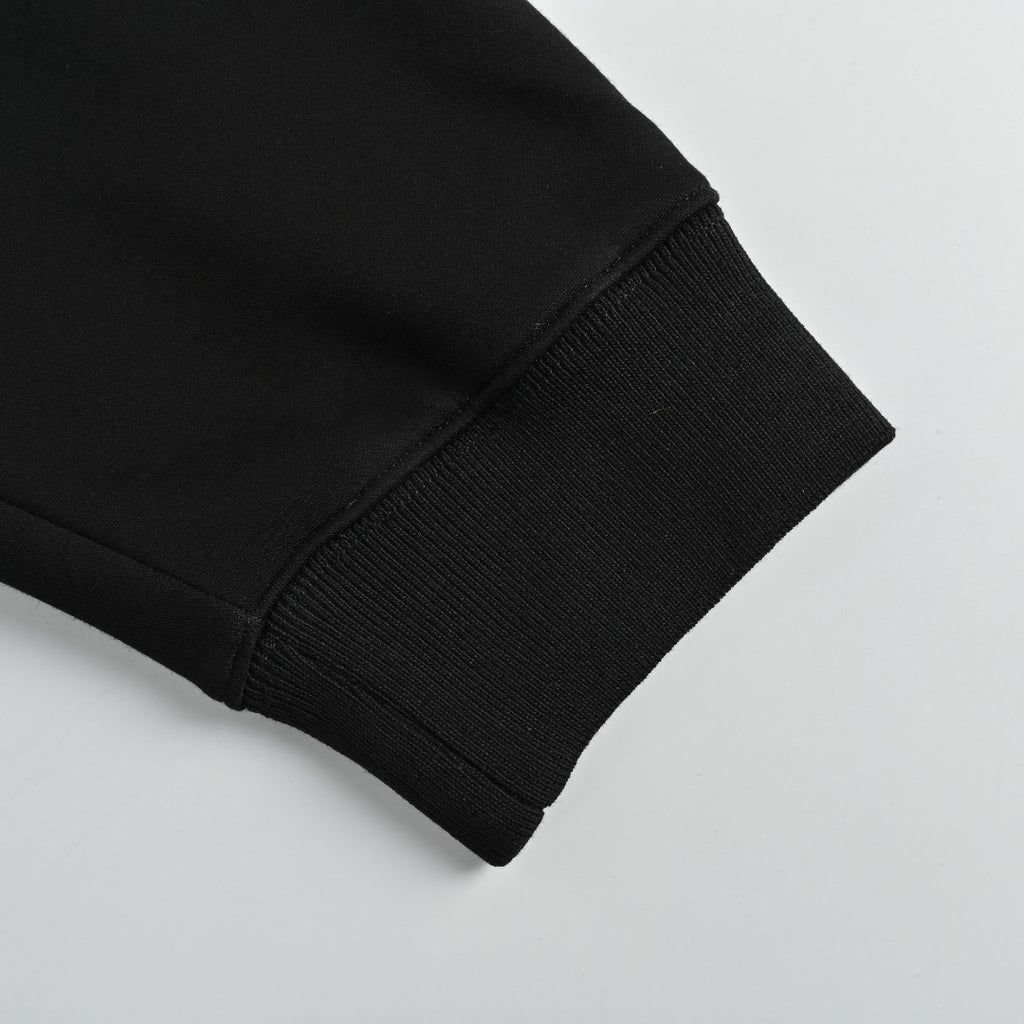 Fendi FD FF Embroidered Hoodie Sweatshirt — Black