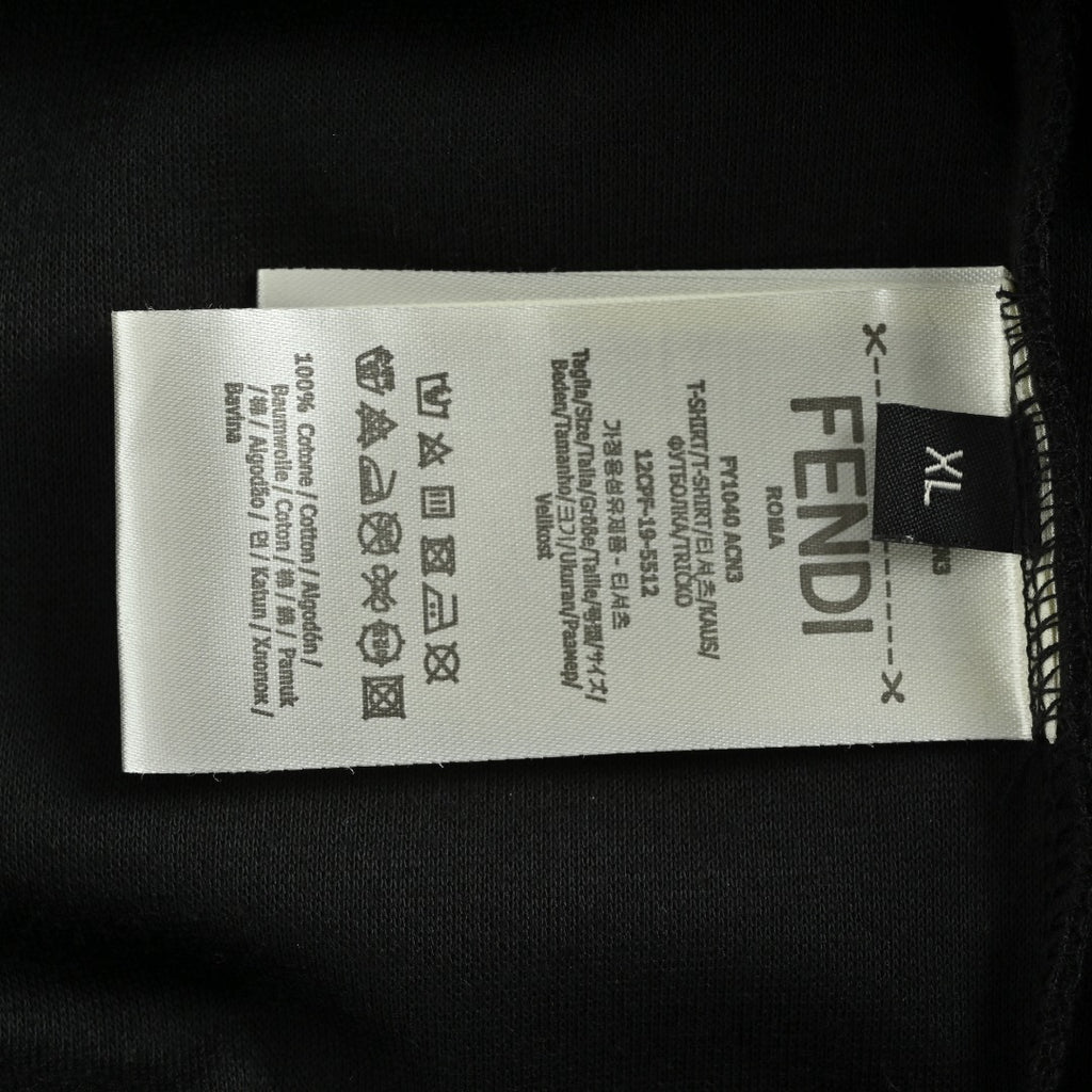 Fendi FD FF Embroidered Hoodie Sweatshirt — Black