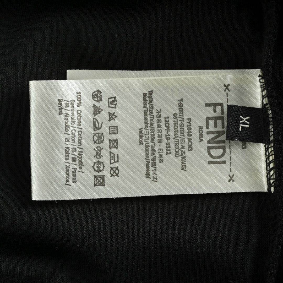 Fendi FD FF Embroidered Hoodie Sweatshirt — Black