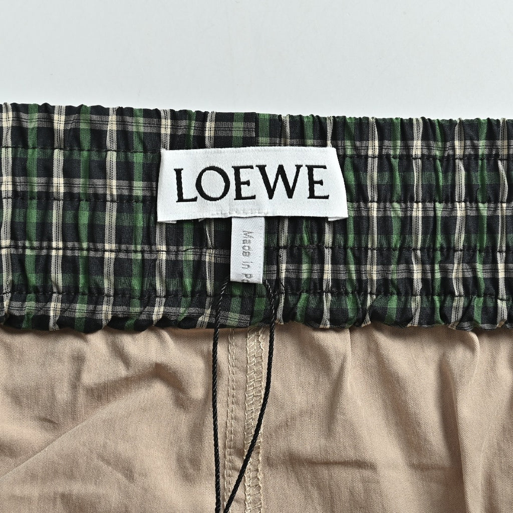 Loewe Two-Tone Embroidered Cotton Twill Shorts