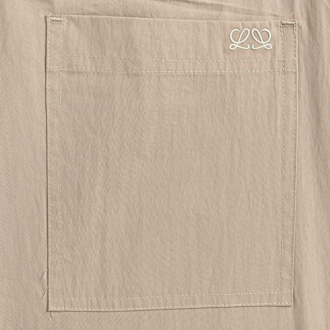 Loewe Two-Tone Embroidered Cotton Twill Shorts
