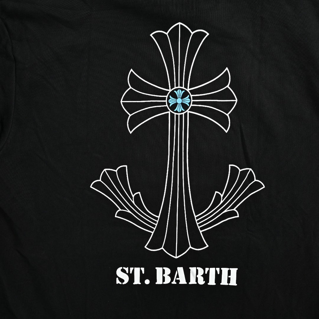 Chrome Hearts CH St. Barth Back Cross Print Hoodie Sweatshirt