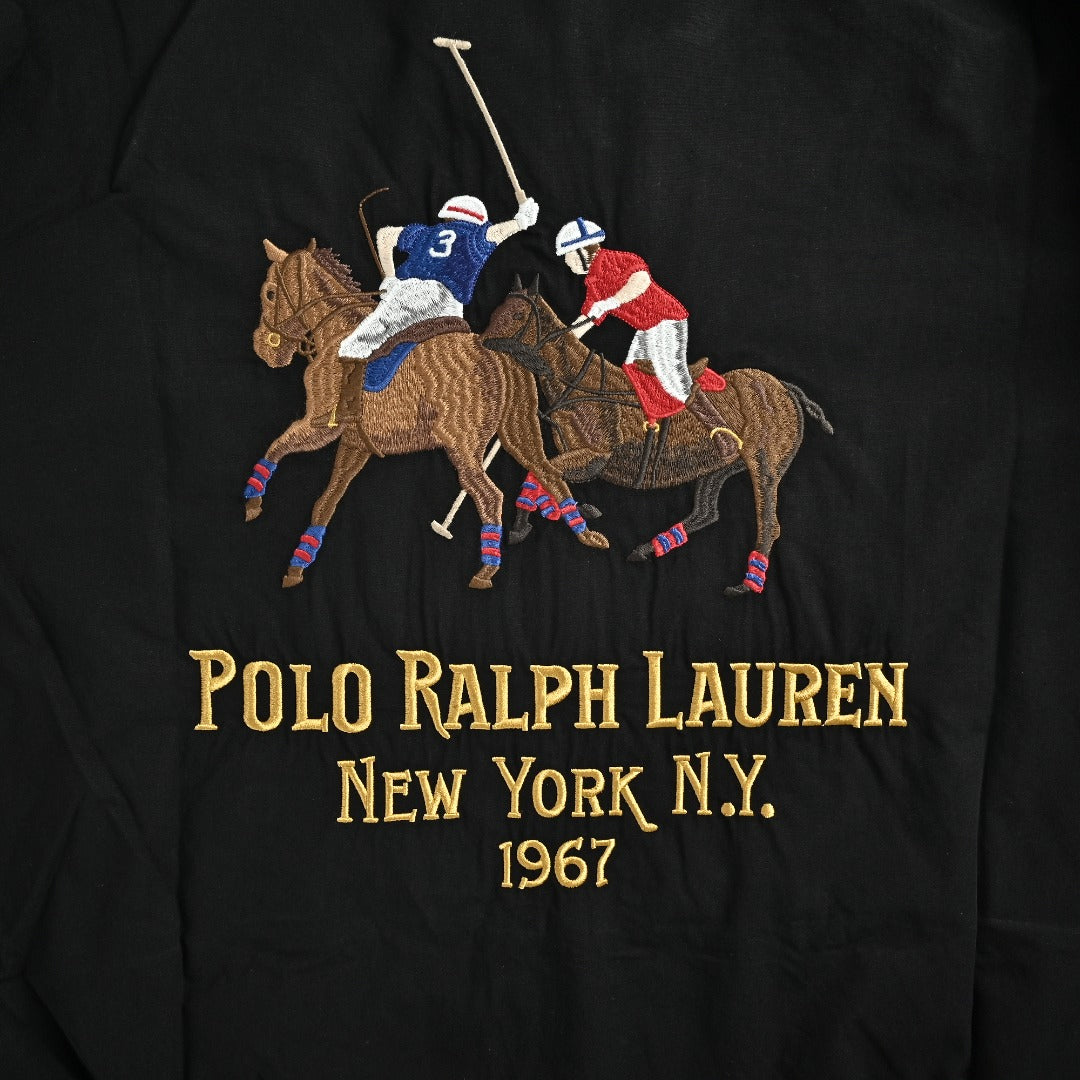 Polo Ralph Lauren RL Poplin Pony Embroidered Stand-Collar Zip Jacket