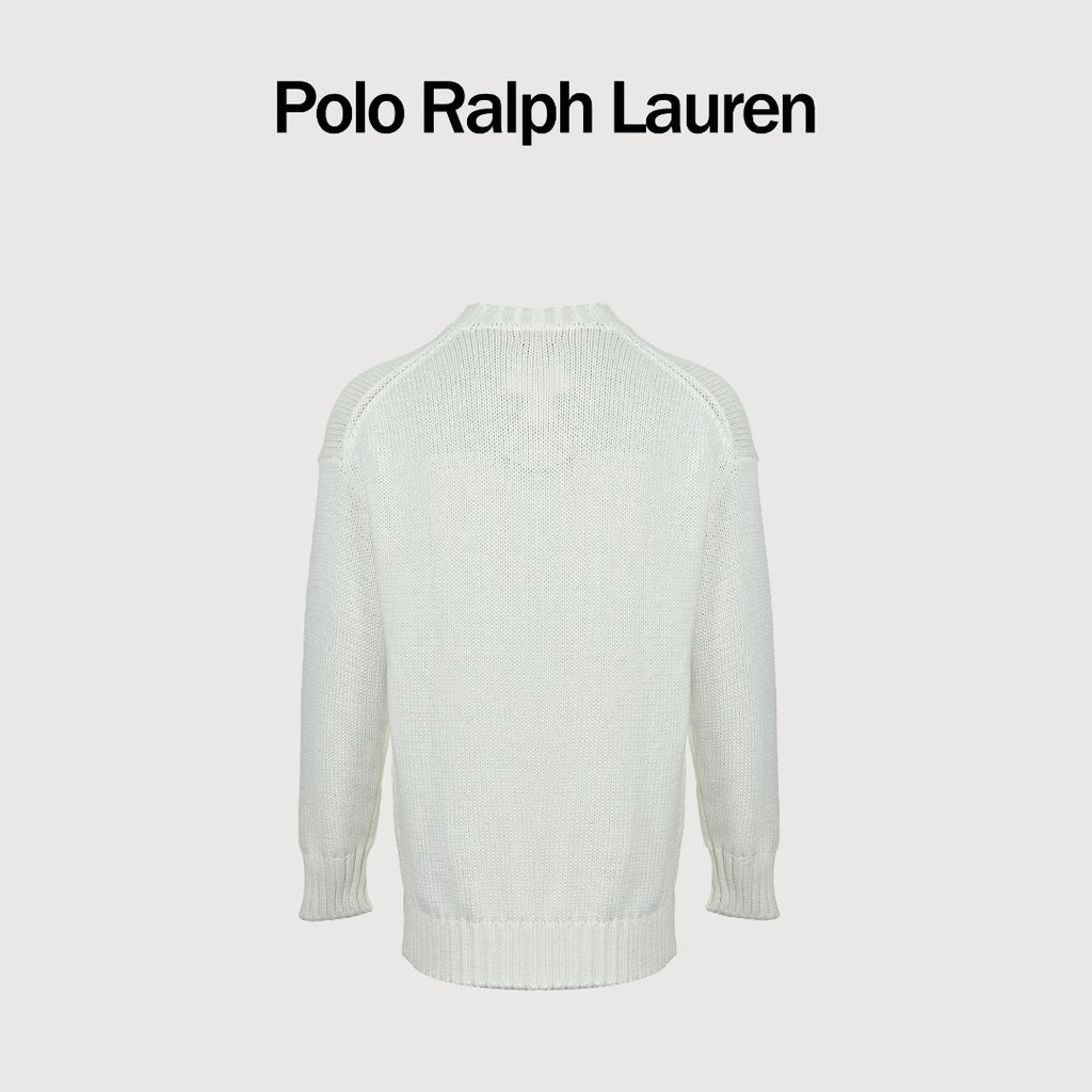 Ralph Lauren Sleeve-Tab Crewneck Knit Sweater