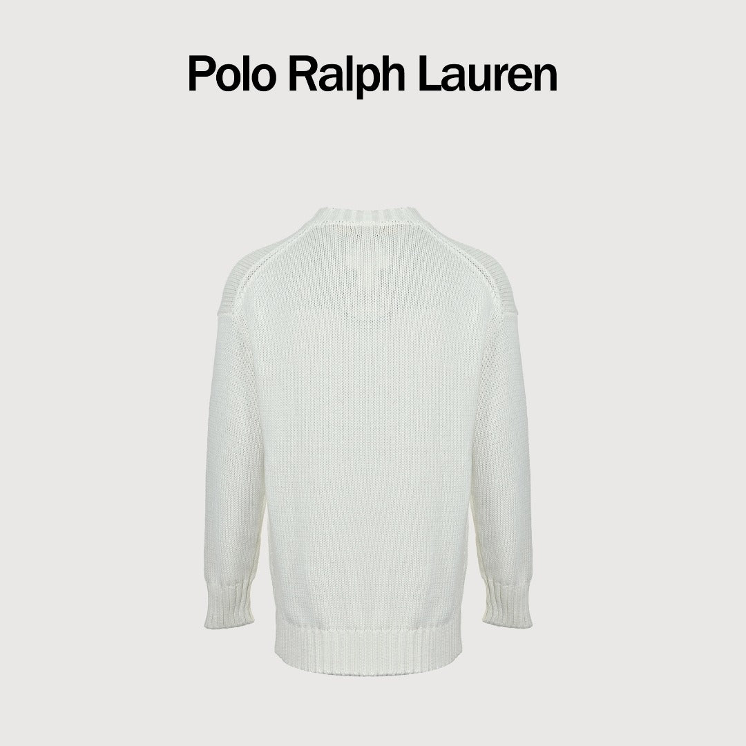 Ralph Lauren Sleeve-Tab Crewneck Knit Sweater
