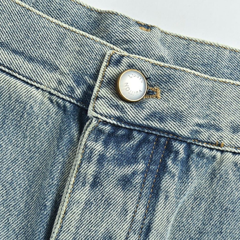 Louis Vuitton LV 26SS Monogram Patchwork Denim Jeans