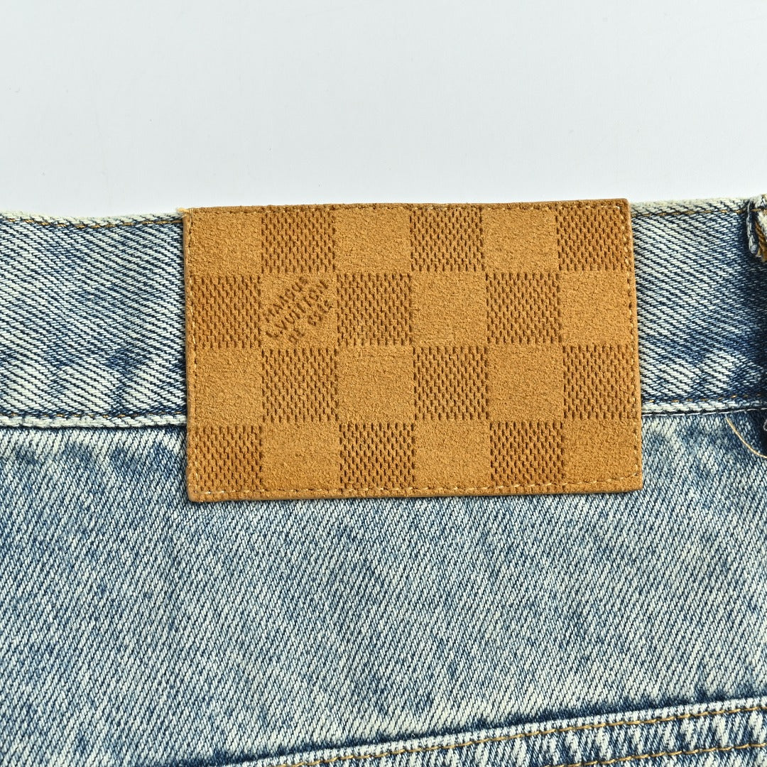 Louis Vuitton LV 26SS Monogram Patchwork Denim Jeans