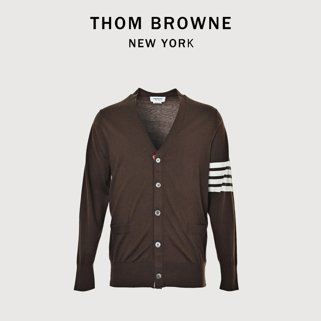 Thom Browne TB 26FW 4-Bar Superfine Wool Cardigan