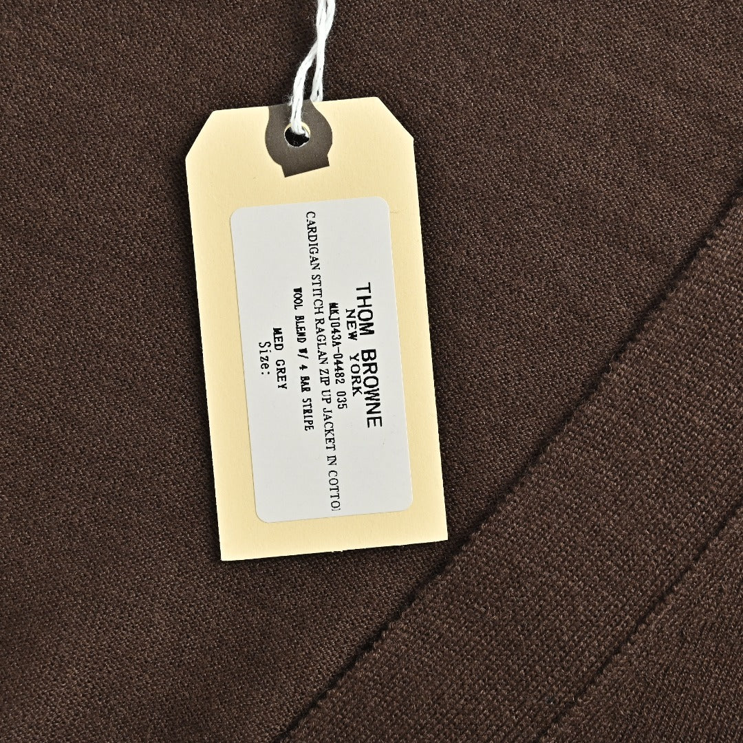 Thom Browne TB 26FW 4-Bar Superfine Wool Cardigan