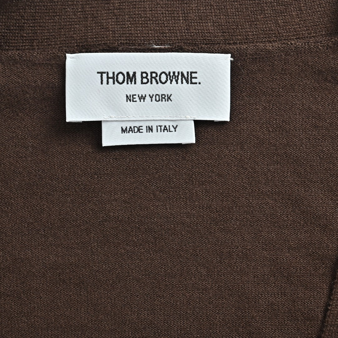 Thom Browne TB 26FW 4-Bar Superfine Wool Cardigan