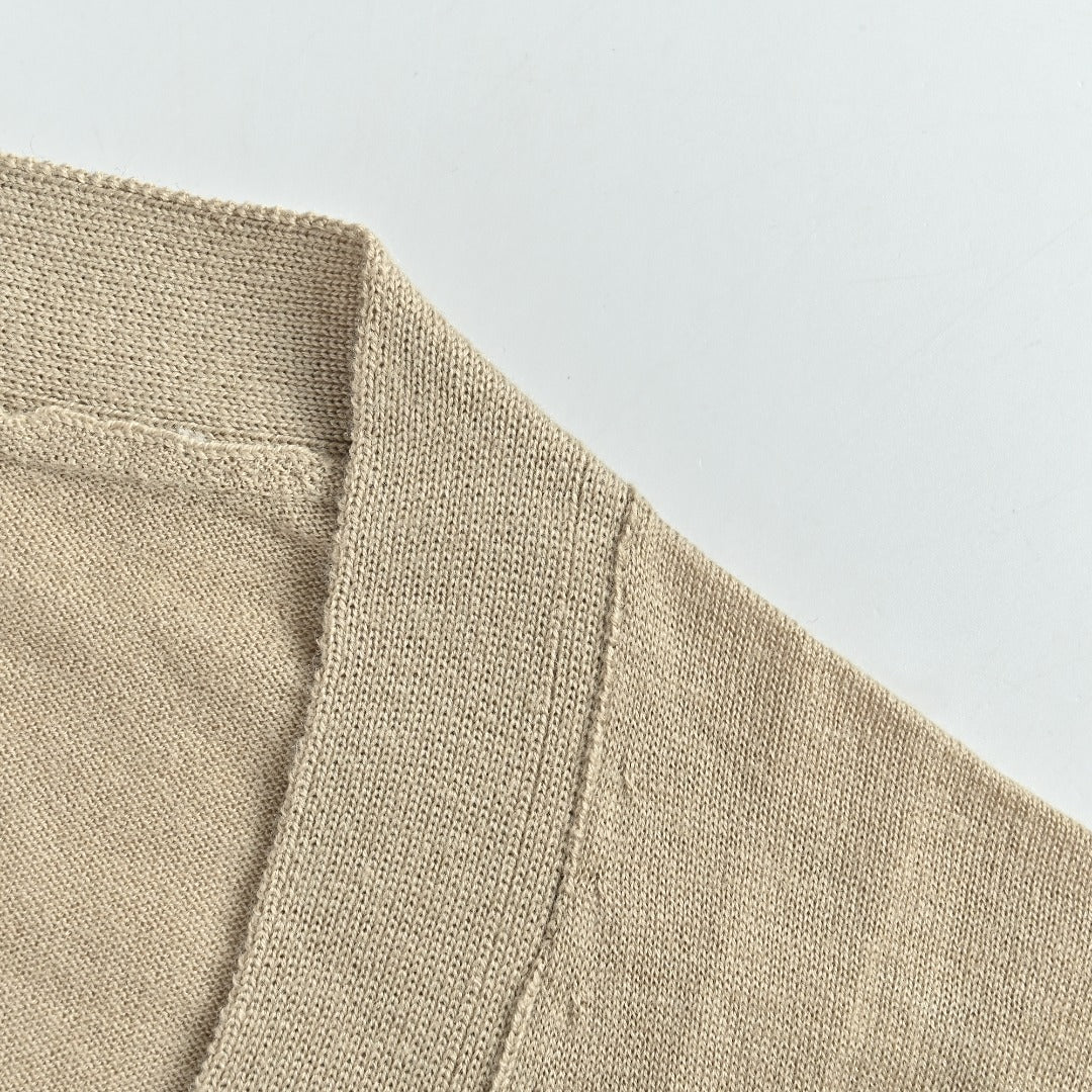 Thom Browne TB 26FW 4-Bar Superfine Wool Cardigan — Camel