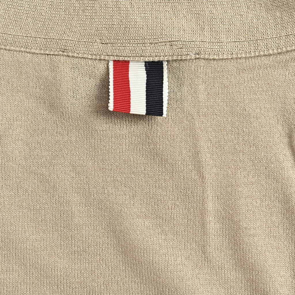 Thom Browne TB 26FW 4-Bar Superfine Wool Cardigan — Camel