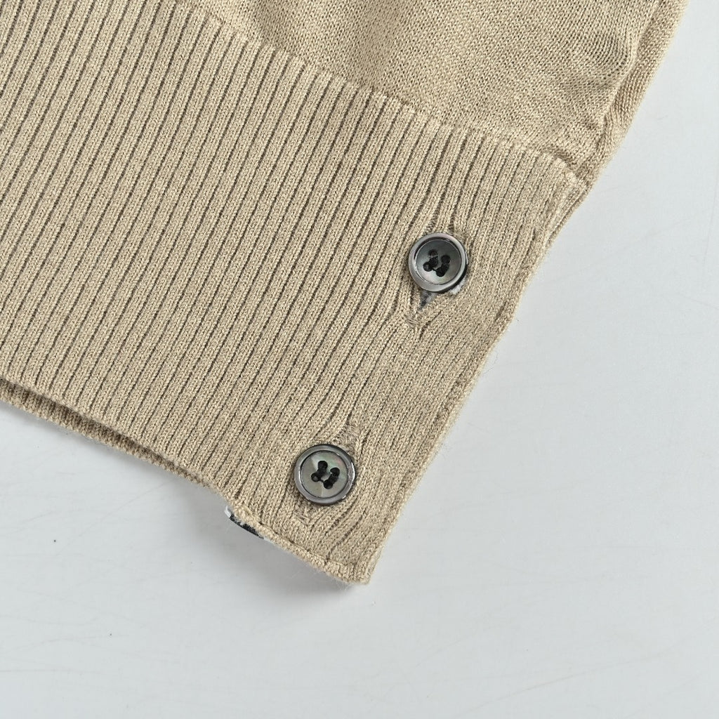 Thom Browne TB 26FW 4-Bar Superfine Wool Crewneck Sweater — Camel