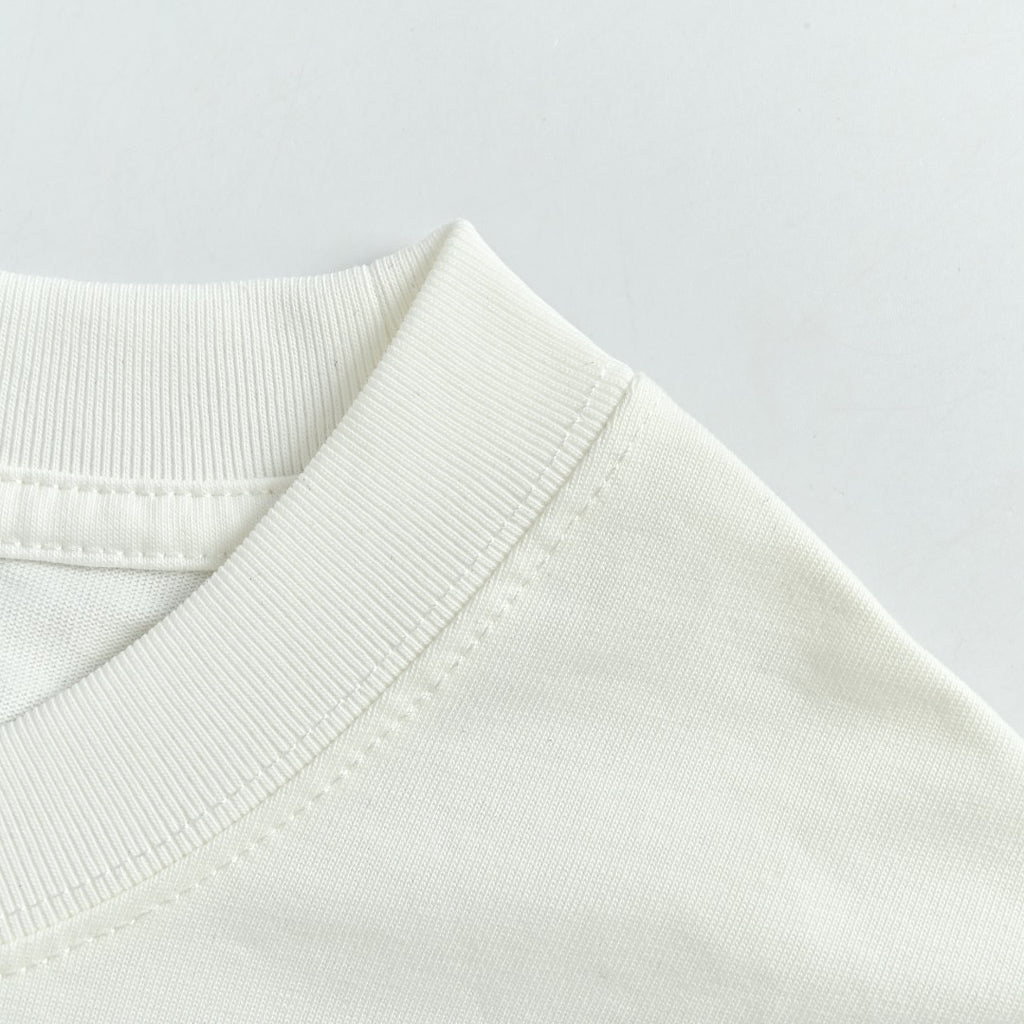 Prada Triangle Logo Collar Long Sleeve T-Shirt — White