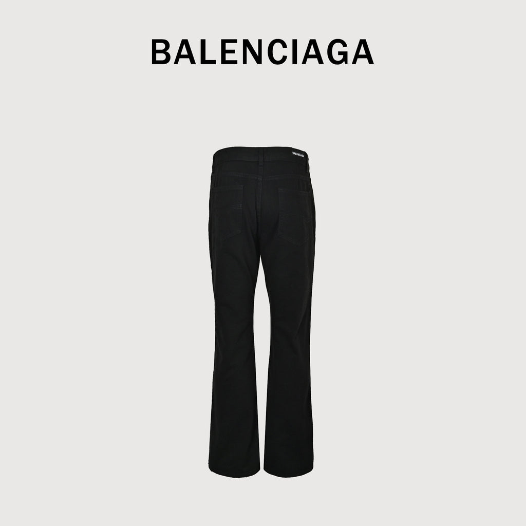 Balenciaga 26SS Micro-Flare Black Denim Jeans
