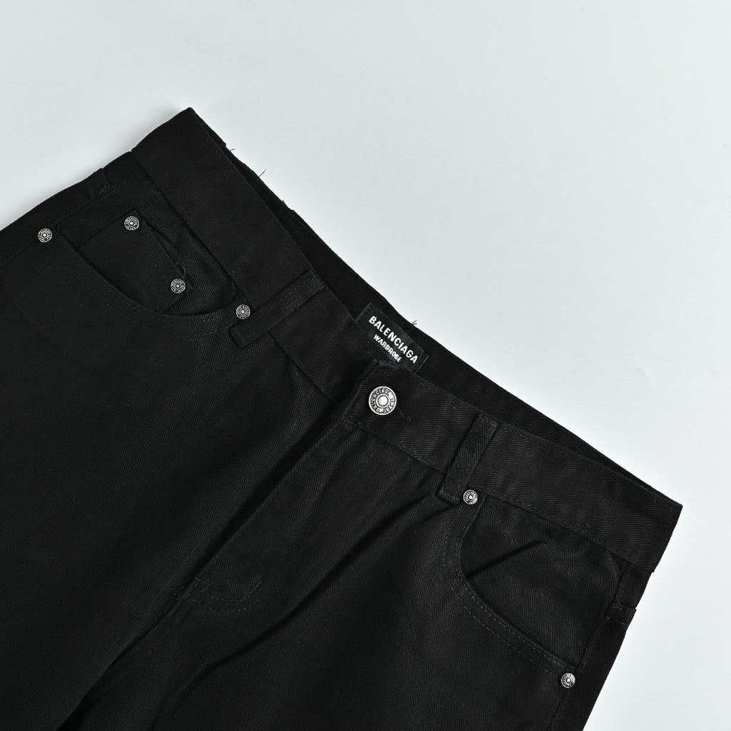 Balenciaga 26SS Micro-Flare Black Denim Jeans