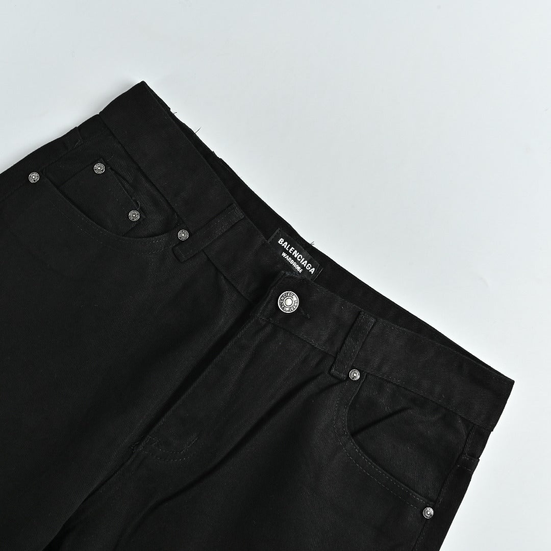 Balenciaga 26SS Micro-Flare Black Denim Jeans