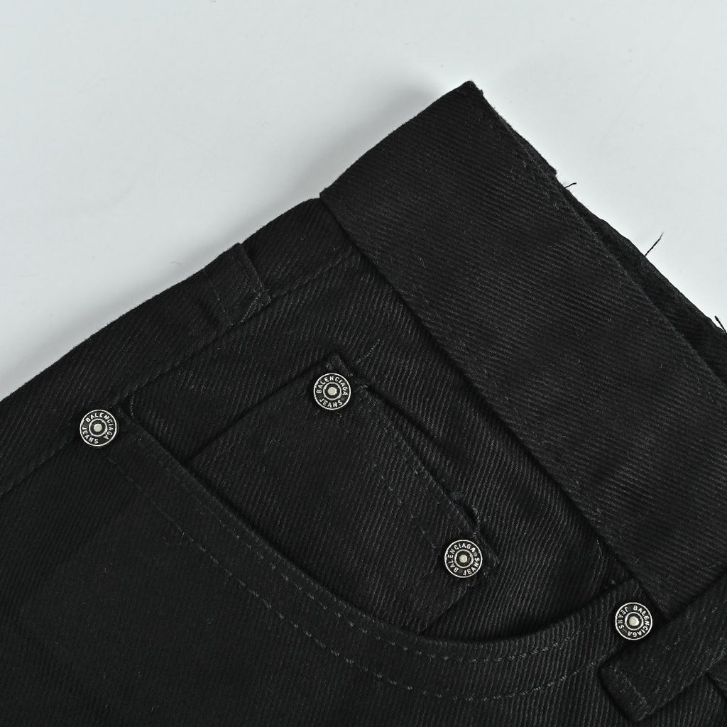 Balenciaga 26SS Micro-Flare Black Denim Jeans
