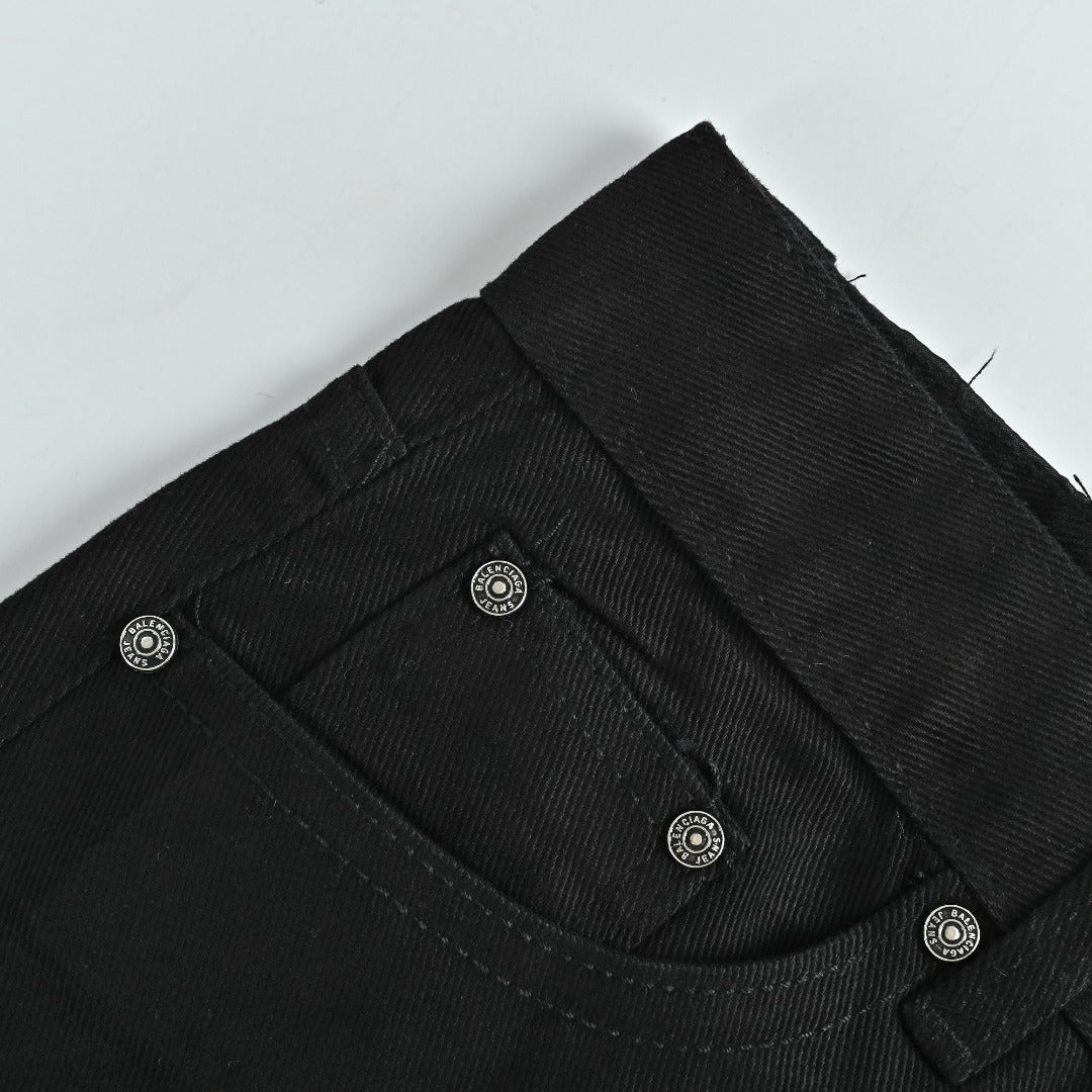 Balenciaga 26SS Micro-Flare Black Denim Jeans