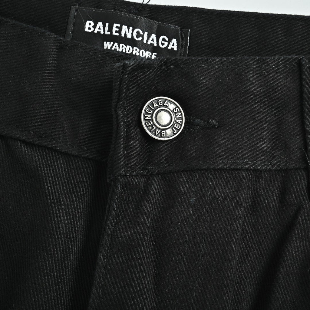 Balenciaga 26SS Micro-Flare Black Denim Jeans