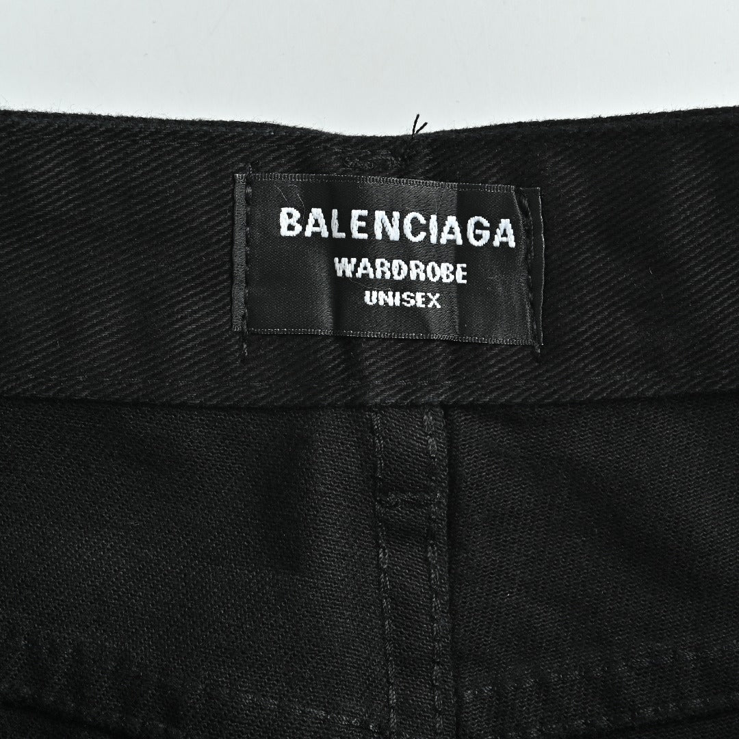 Balenciaga 26SS Micro-Flare Black Denim Jeans
