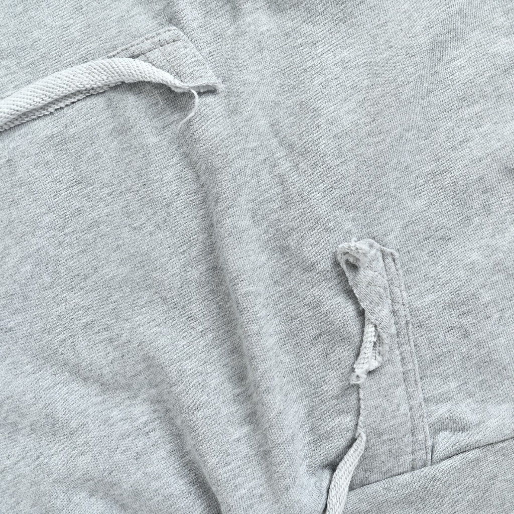 Balenciaga BLCG 26SS Washed Distressed Masking Tape Print Hoodie — Grey