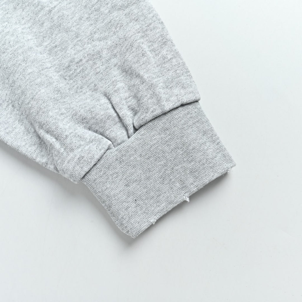 Balenciaga BLCG 26SS Washed Distressed Masking Tape Print Hoodie — Grey