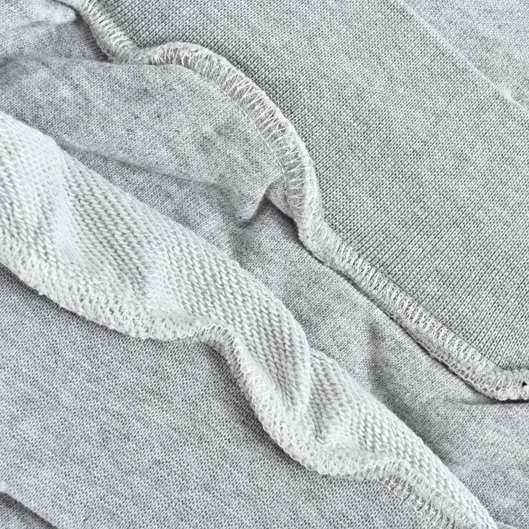 Balenciaga BLCG 26SS Washed Distressed Masking Tape Print Hoodie — Grey