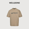 WE11DONE 26SS Hand-Drawn Logo Sketch Short Sleeve T-Shirt — Khaki