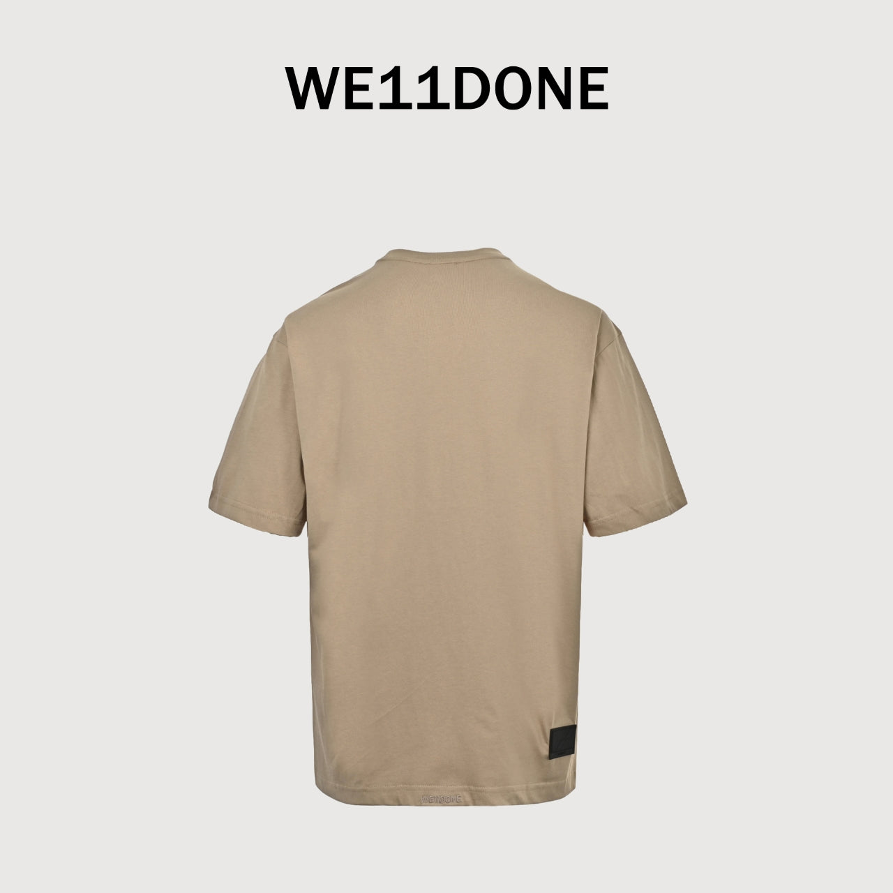 WE11DONE 26SS Hand-Drawn Logo Sketch Short Sleeve T-Shirt — Khaki
