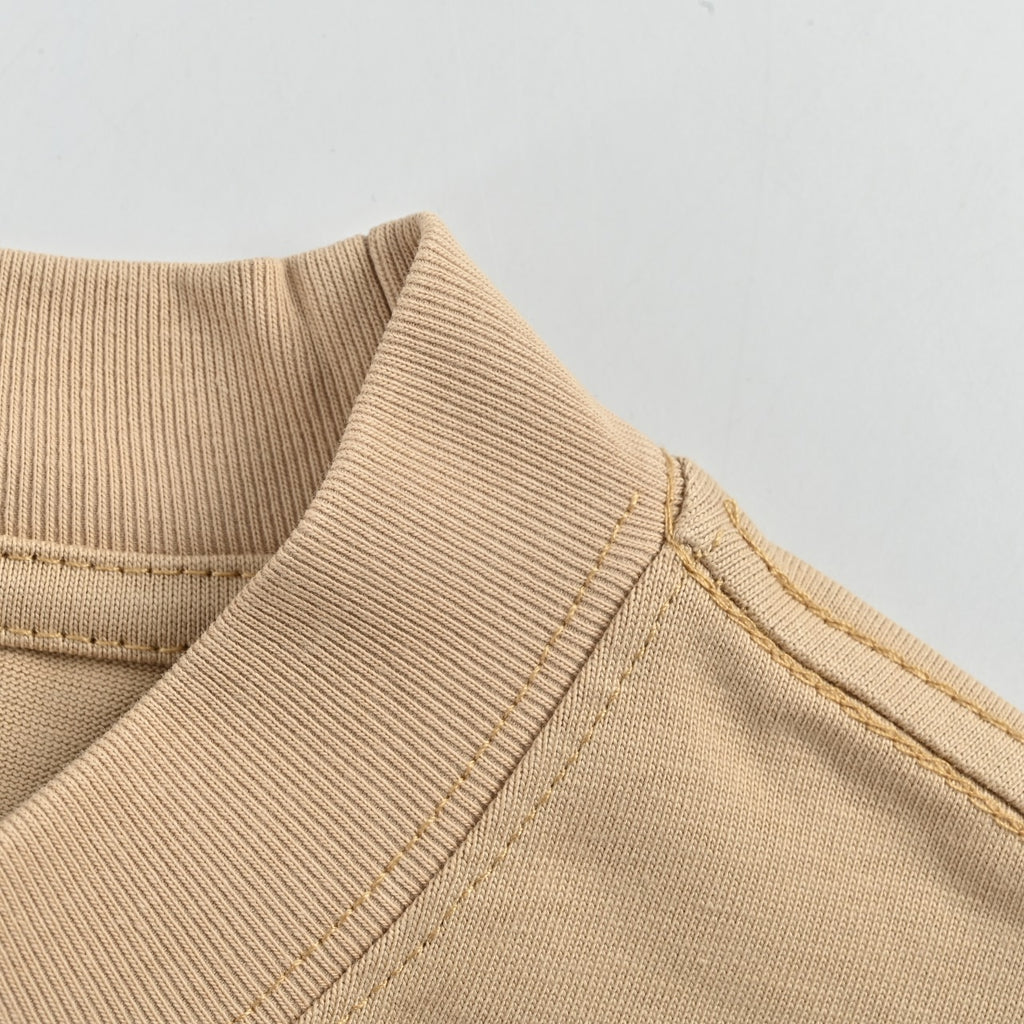 WE11DONE 26SS Hand-Drawn Logo Sketch Short Sleeve T-Shirt — Khaki
