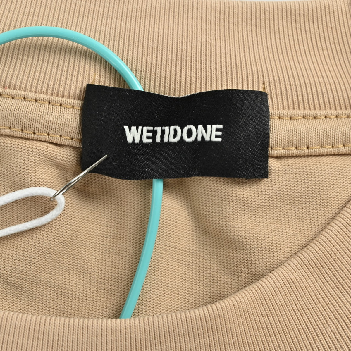 WE11DONE 26SS Hand-Drawn Logo Sketch Short Sleeve T-Shirt — Khaki