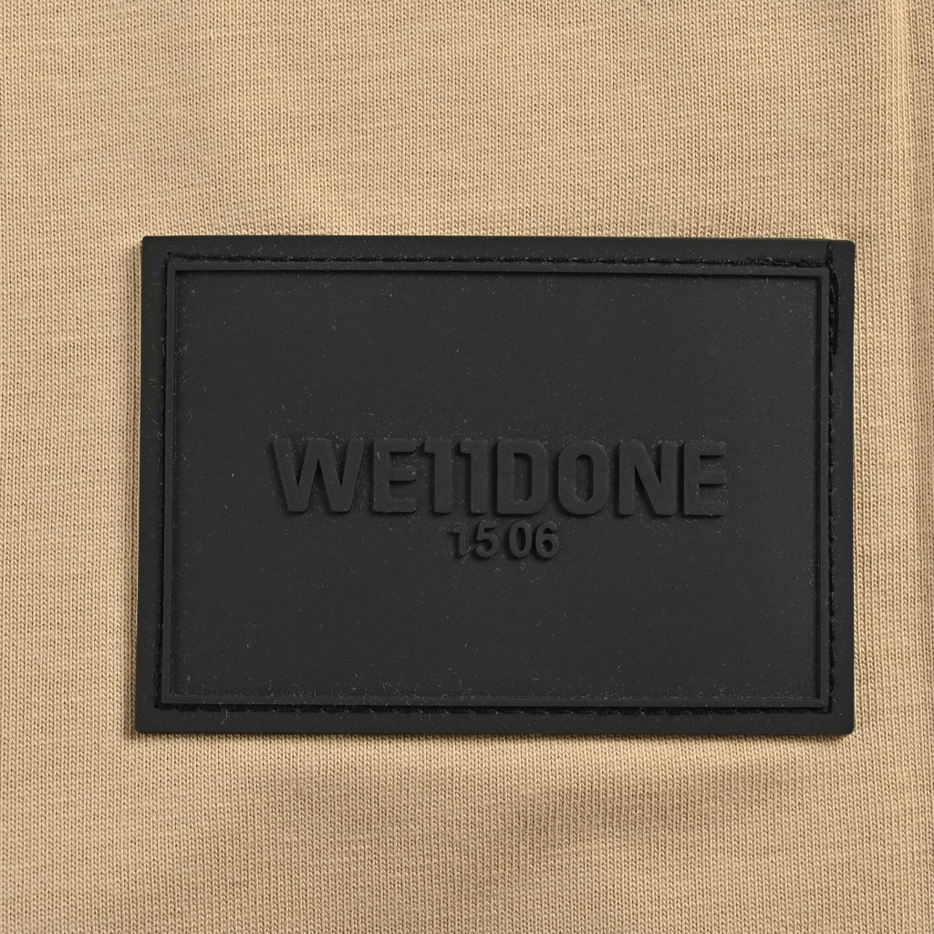 WE11DONE 26SS Hand-Drawn Logo Sketch Short Sleeve T-Shirt — Khaki