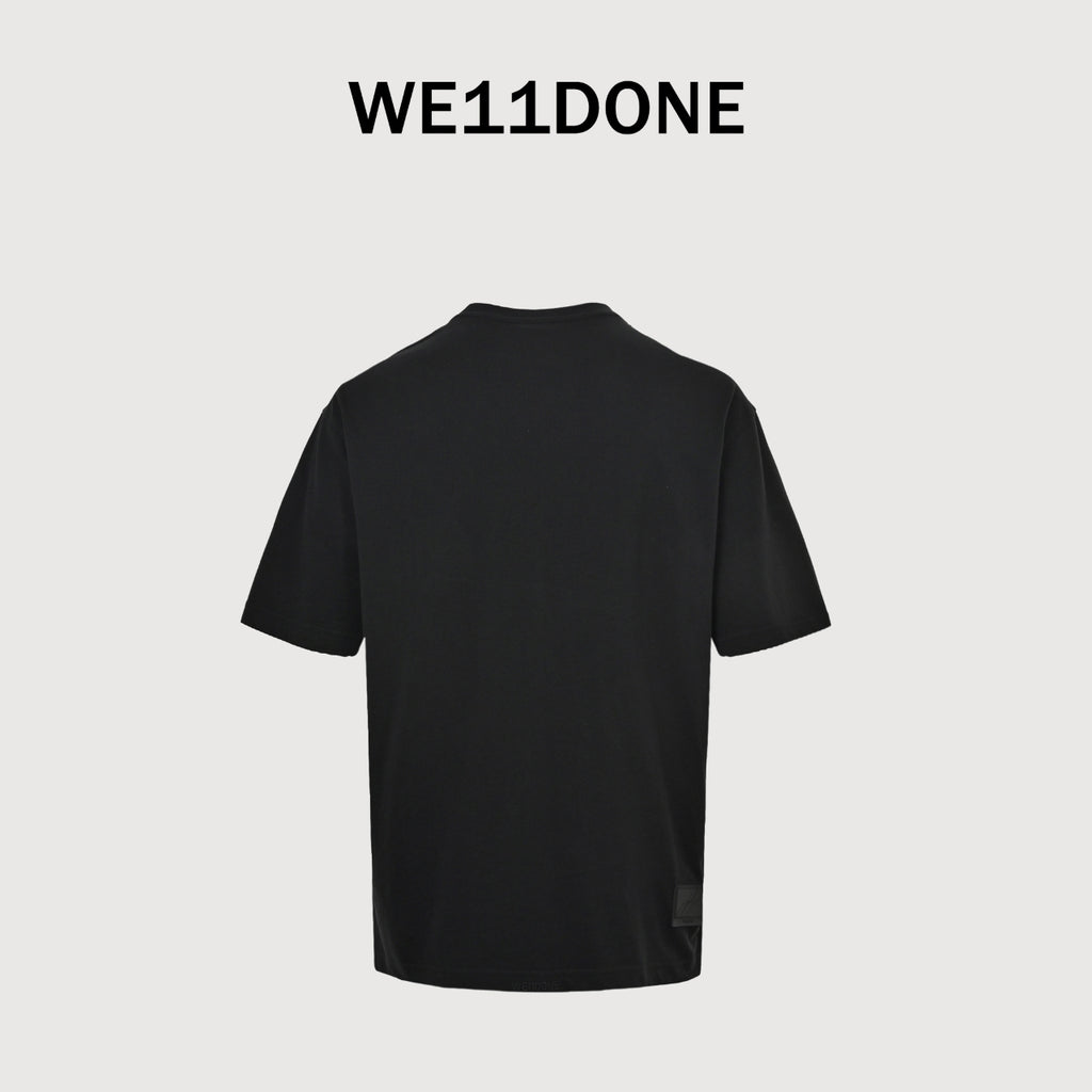 WE11DONE 26SS Hand-Drawn Logo Sketch Short Sleeve T-Shirt — Black