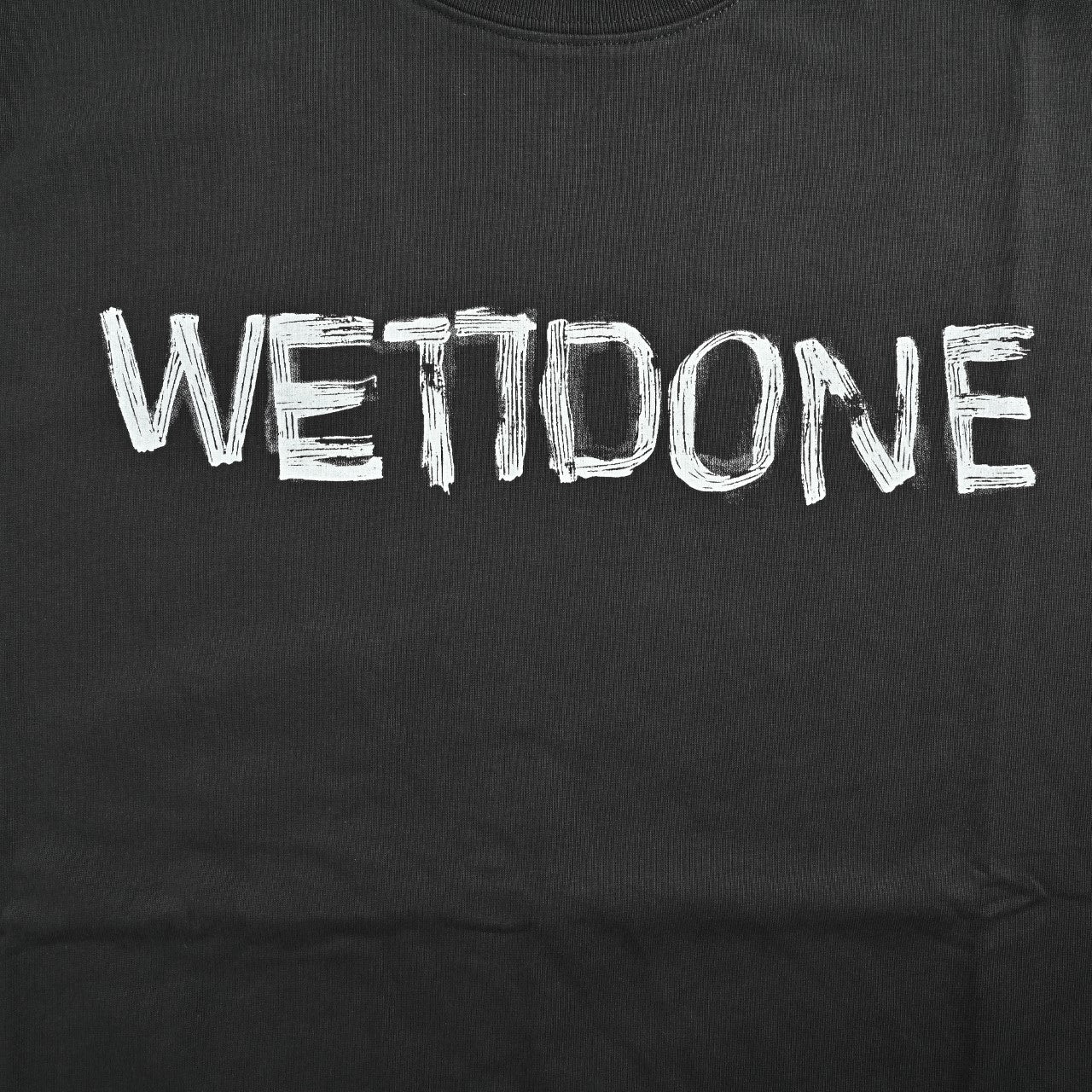 WE11DONE 26SS Hand-Drawn Logo Sketch Short Sleeve T-Shirt — Black