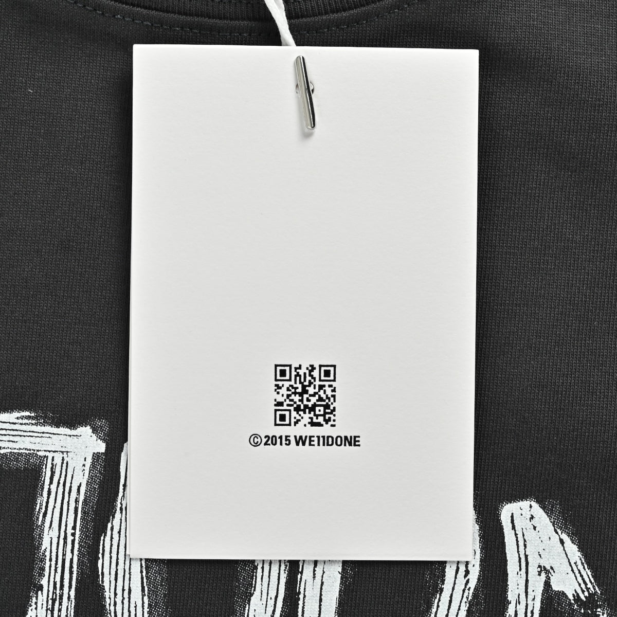 WE11DONE 26SS Hand-Drawn Logo Sketch Short Sleeve T-Shirt — Black